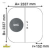 Spalokk | 223,7x223,7 r15 | Grå | 111116