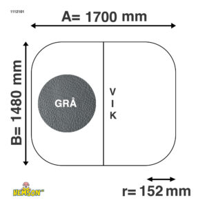 Spalokk | 170x148 r15 | Grå | 1112101
