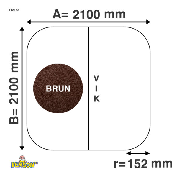 Spalokk | 210x210 r15 | Brune | 112153
