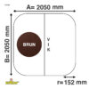 Spalokk | 205x205 r15 | Brune | 112165