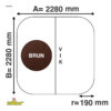 Spalokk | 228x228 r19 | Brune | 112172