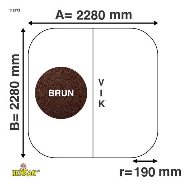 Spalokk | 228x228 r19 | Brune | 112172