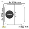Spalokk | 200x200 r15 | Svart | 113169